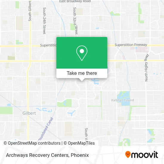 Archways Recovery Centers map