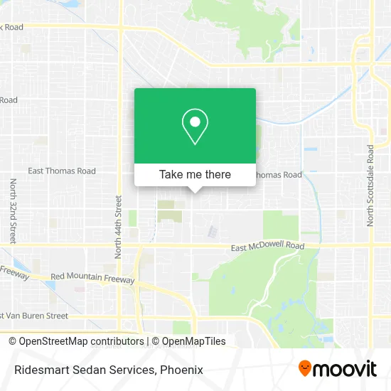 Ridesmart Sedan Services map