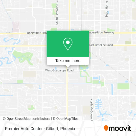 Premier Auto Center - Gilbert map