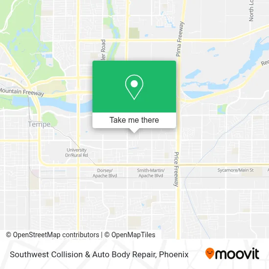 Southwest Collision & Auto Body Repair map