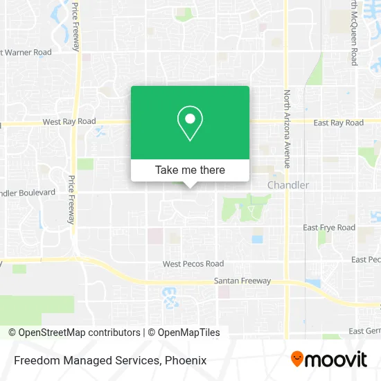 Freedom Managed Services map
