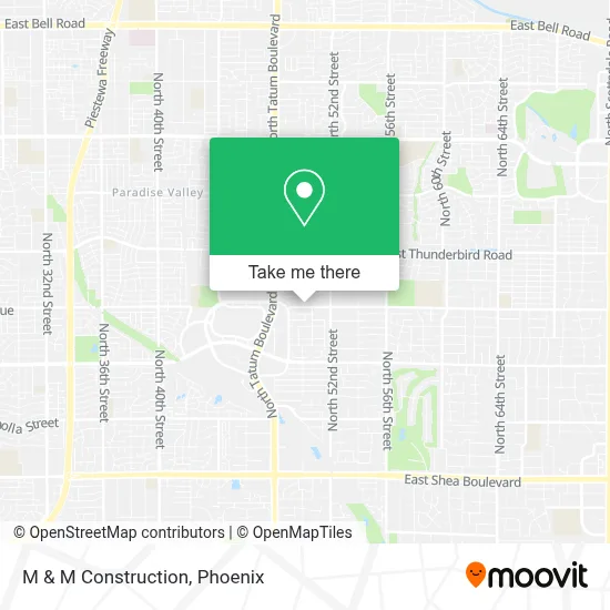 M & M Construction map