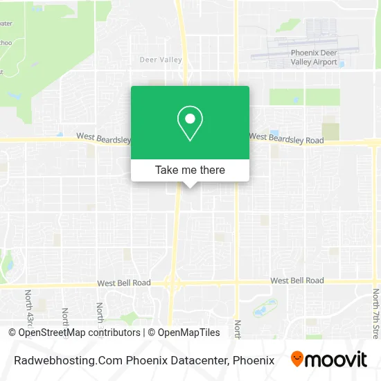 Radwebhosting.Com Phoenix Datacenter map