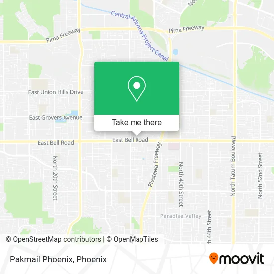 Pakmail Phoenix map