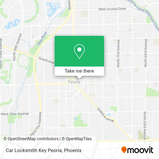 Car Locksmith Key Peoria map