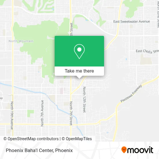 Phoenix Baha'I Center map