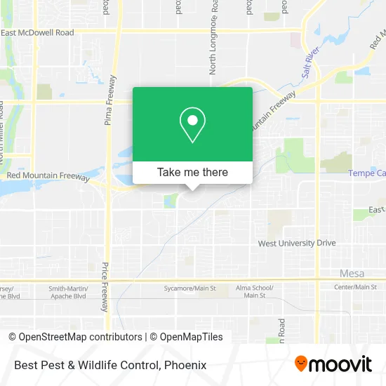 Best Pest & Wildlife Control map
