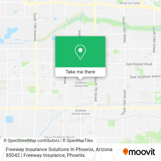 Freeway Insurance Solutions In Phoenix, Arizona 85042 | Freeway Insurance map