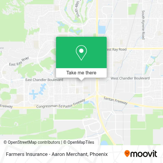 Farmers Insurance - Aaron Merchant map