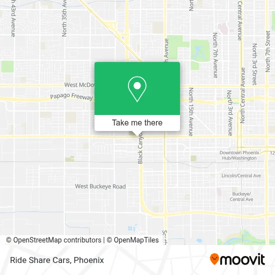 Ride Share Cars map