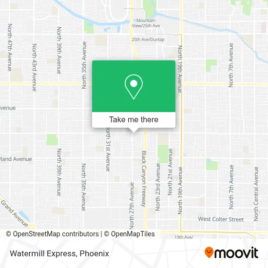 Watermill Express map
