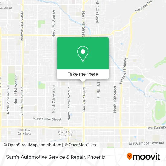 Sam's Automotive Service & Repair map
