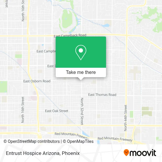 Entrust Hospice Arizona map