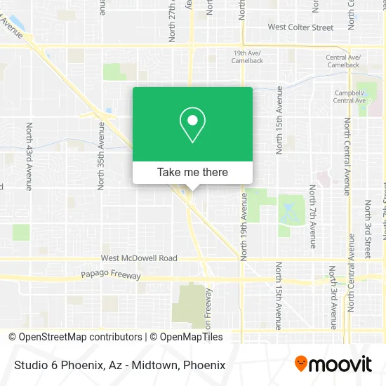 Studio 6 Phoenix, Az - Midtown map
