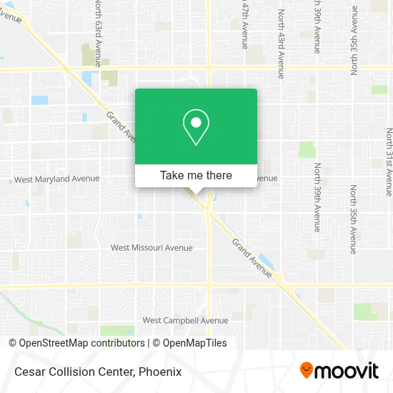 Cesar Collision Center map