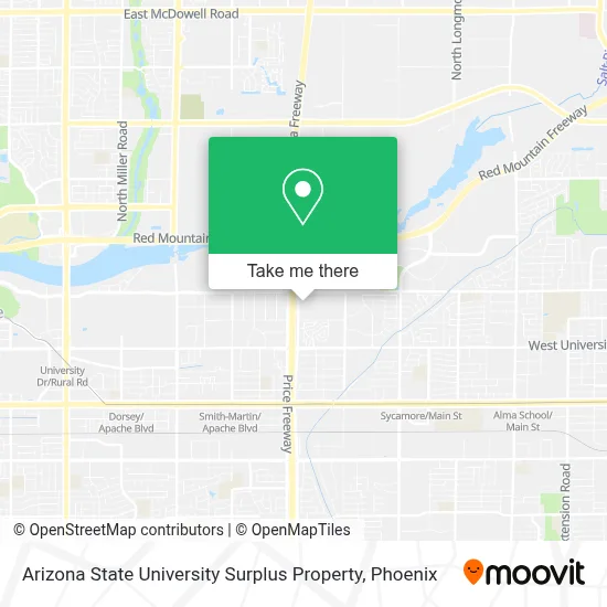 Arizona State University Surplus Property map