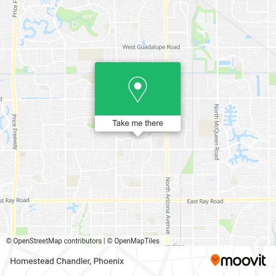 Homestead Chandler map