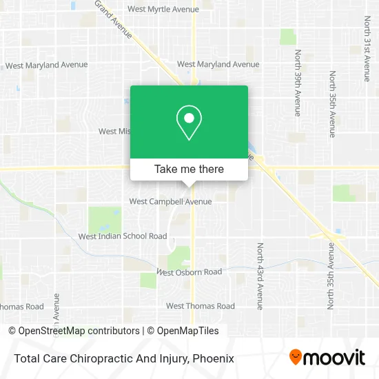 Total Care Chiropractic And Injury map