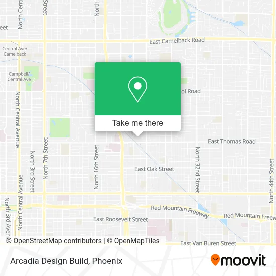 Arcadia Design Build map
