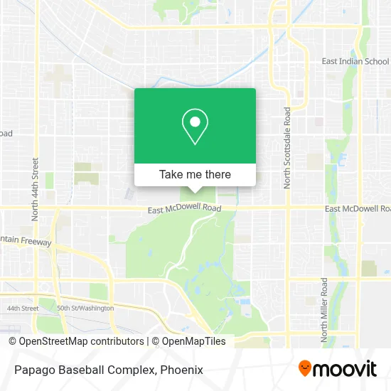 Papago Baseball Complex map