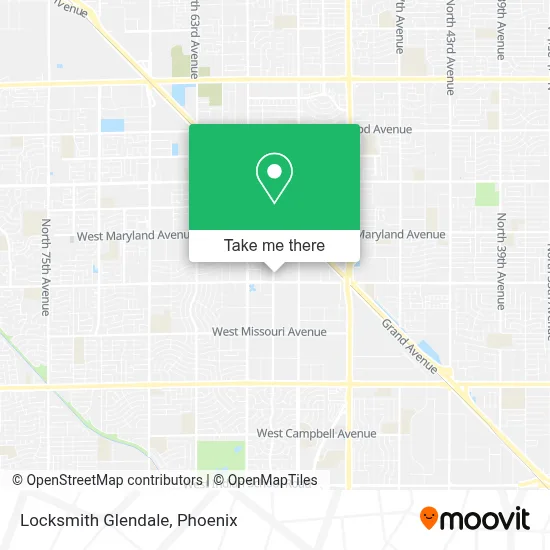 Locksmith Glendale map
