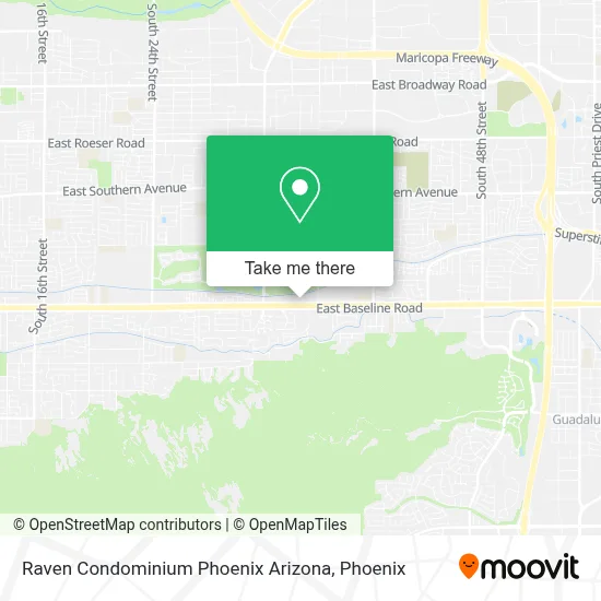 Raven Condominium Phoenix Arizona map