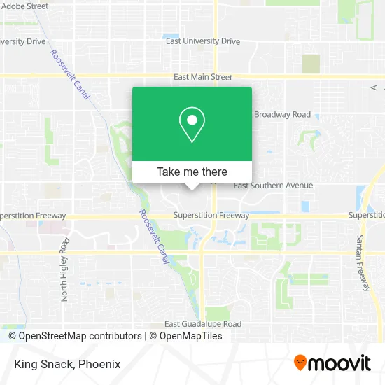 King Snack map