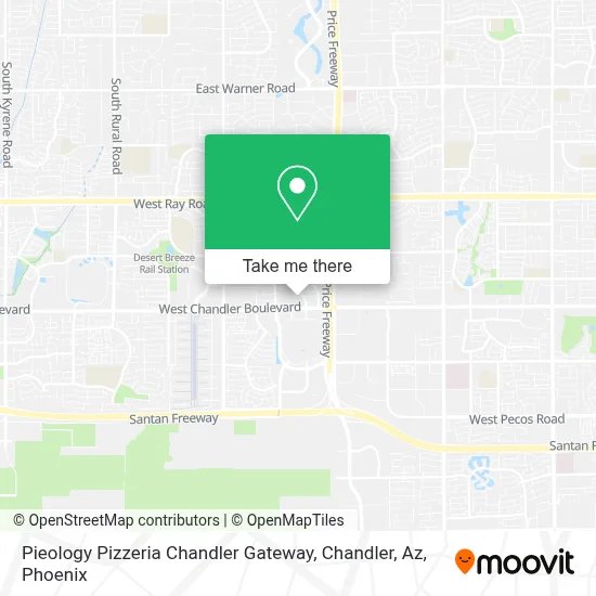 Pieology Pizzeria Chandler Gateway, Chandler, Az map