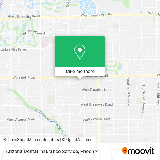 Arizona Dental Insurance Service map