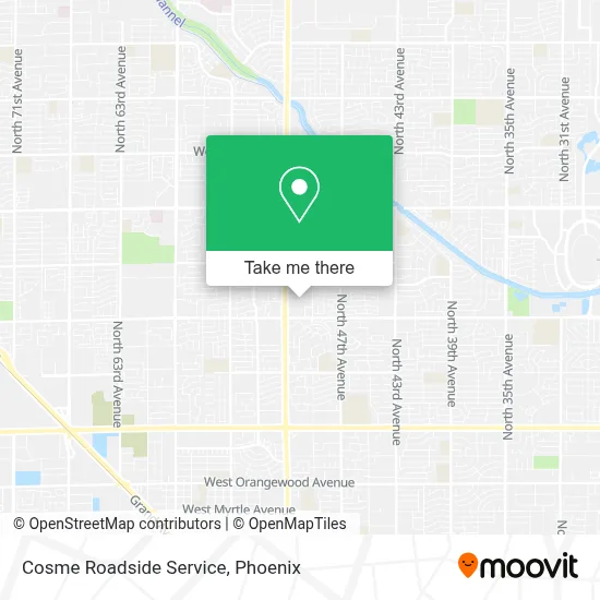 Cosme Roadside Service map