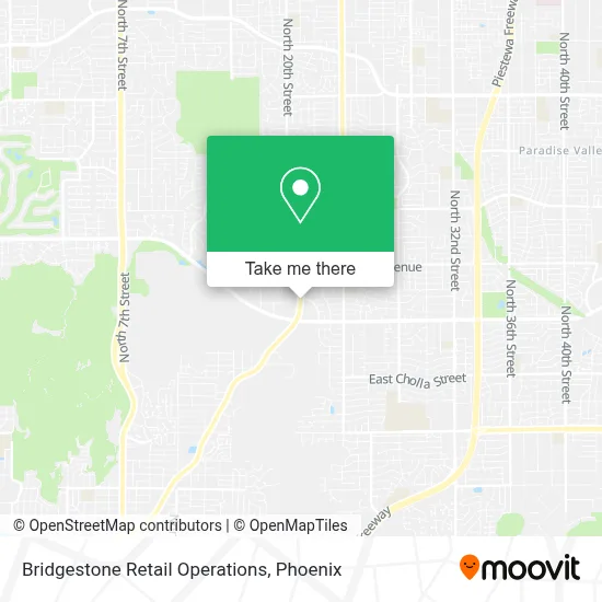 Bridgestone Retail Operations map