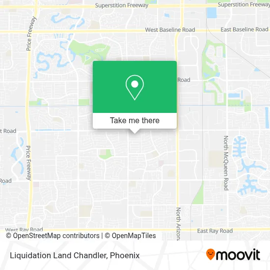 Liquidation Land Chandler map