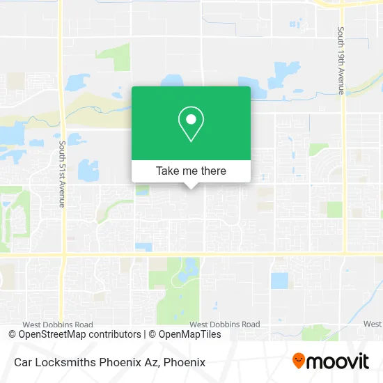 Car Locksmiths Phoenix Az map