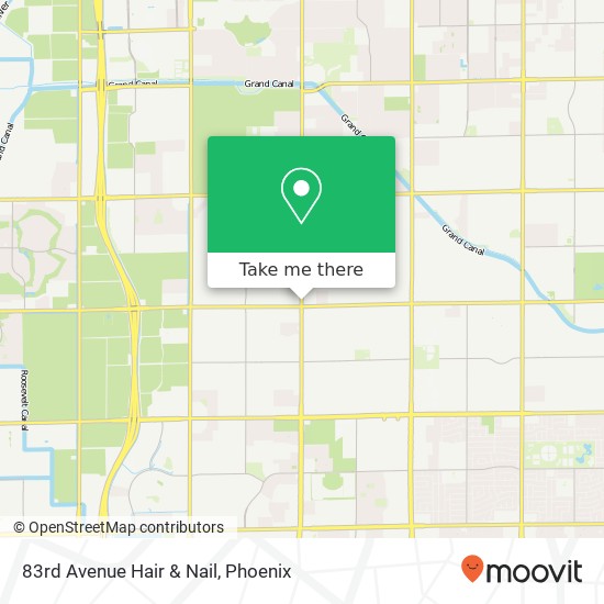 83rd Avenue Hair & Nail map