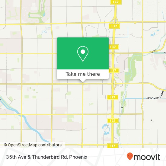 35th Ave & Thunderbird Rd map