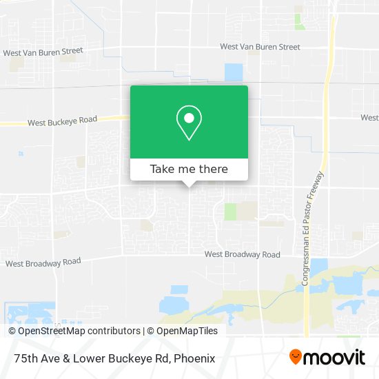 75th Ave & Lower Buckeye Rd map