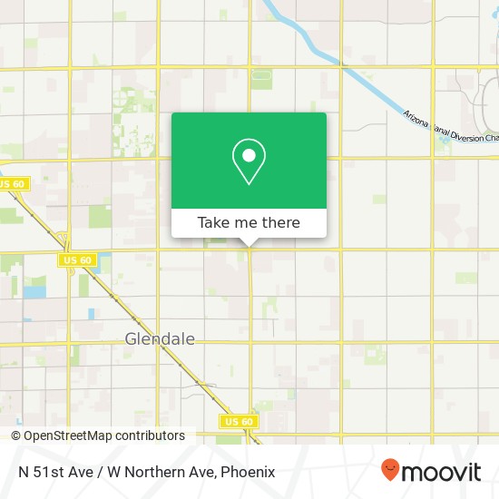 N 51st Ave / W Northern Ave map