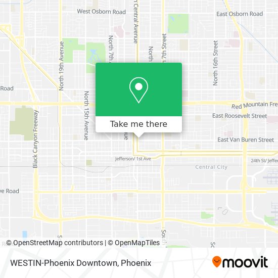 Mapa de WESTIN-Phoenix Downtown