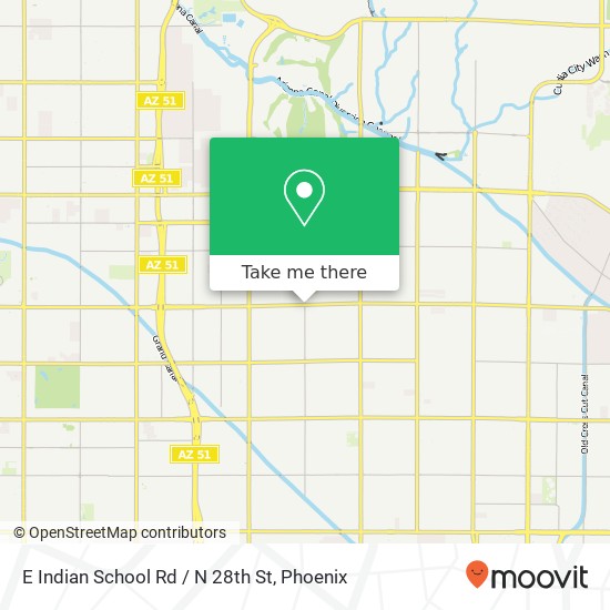 E Indian School Rd / N 28th St map