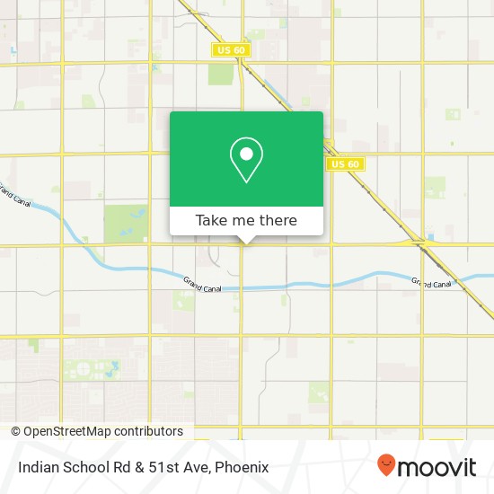 Indian School Rd & 51st Ave map