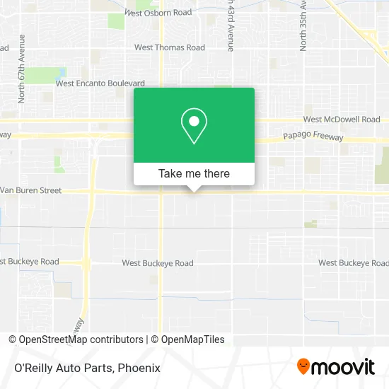 O'Reilly Auto Parts map