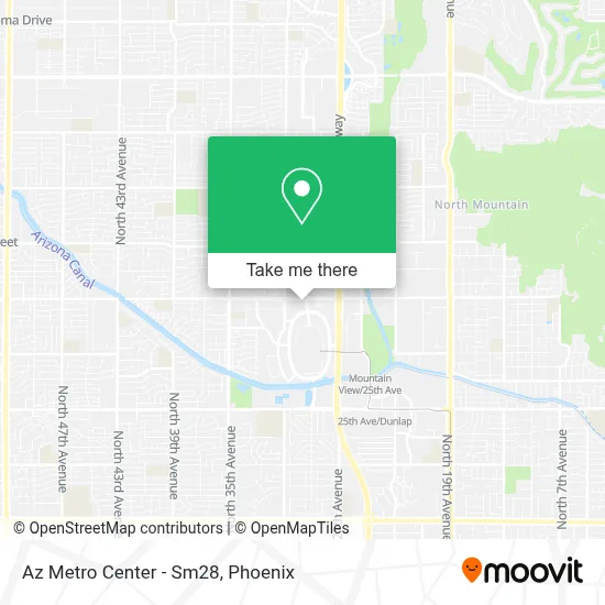 Az Metro Center - Sm28 map