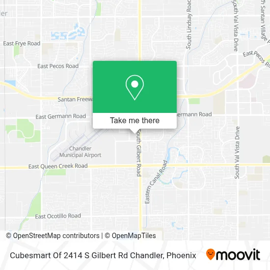 Cubesmart Of 2414 S Gilbert Rd Chandler map