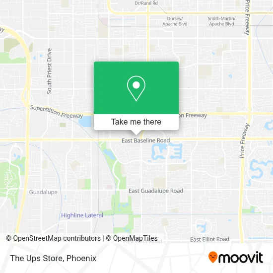 The Ups Store map