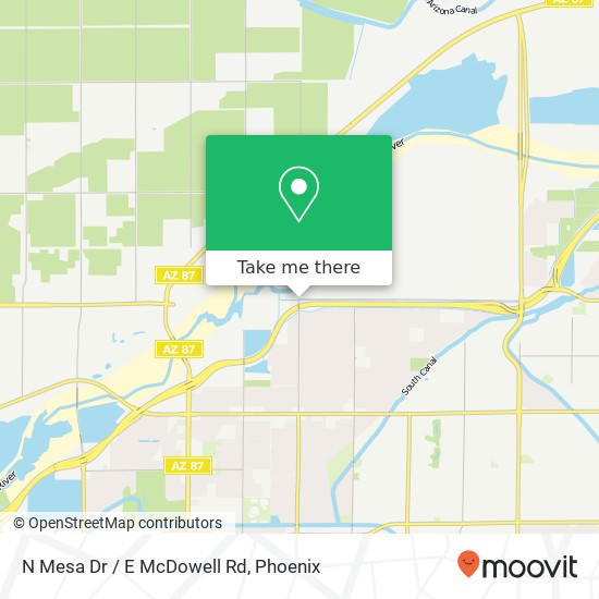 N Mesa Dr / E McDowell Rd map