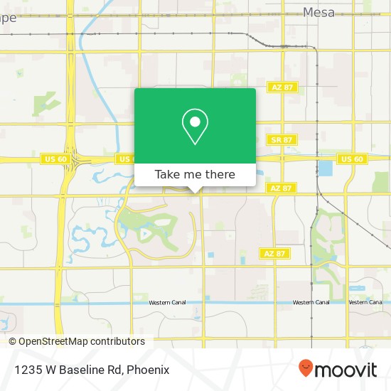 1235 W Baseline Rd map