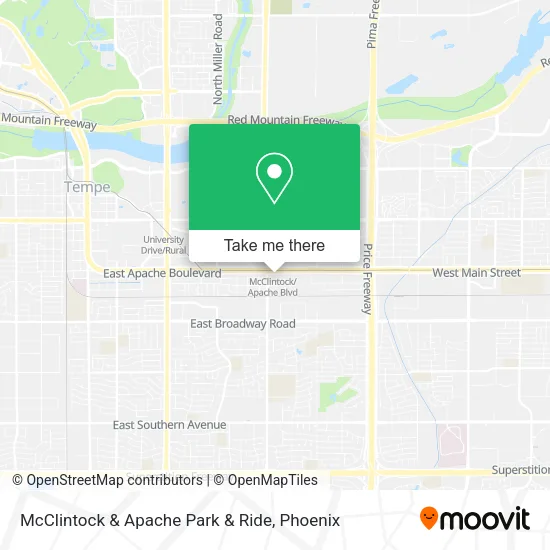 Mapa de McClintock & Apache Park & Ride