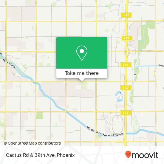 Cactus Rd & 39th Ave map