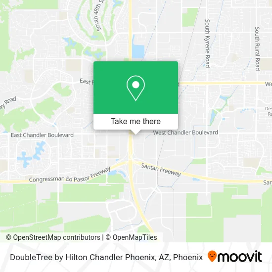 DoubleTree by Hilton Chandler Phoenix, AZ map