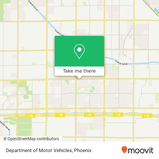 Department of Motor Vehicles map